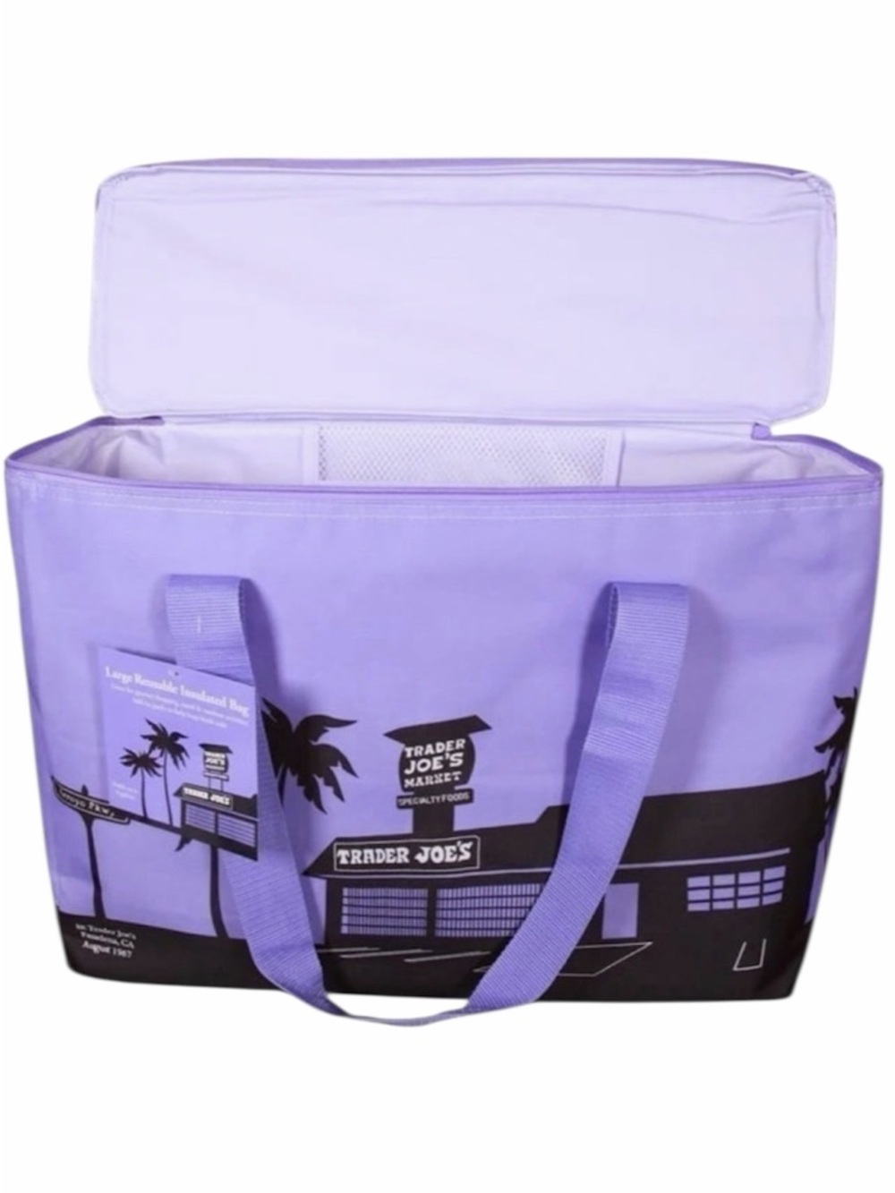 Trader Joe's Lavender Insulated Tote Bag